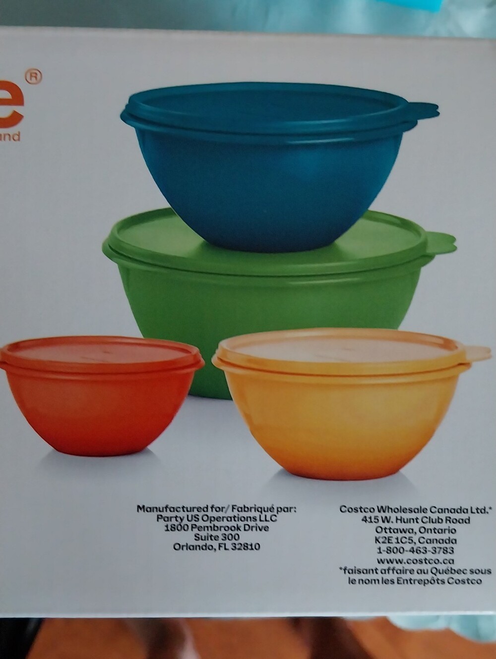 Brand New Tupperware Wonderlier Multi-Use 4-Bowl Set - Red and White